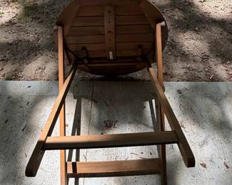 Round Folding Eucalyptus Outdoor Table second image