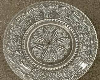 Clear Glass Heritage Pattern Plate by Federal Glass