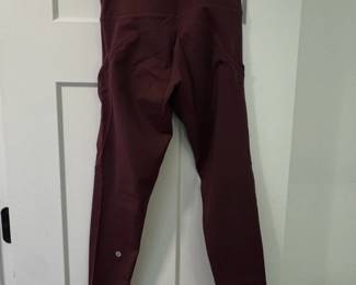 Lululemon Align Crop Leggings Pant Pockets LWBKKS RDMR second image