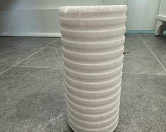 White Marble Fluted Planter