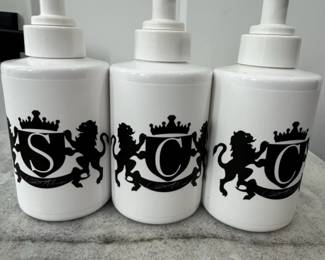 Juicy Couture S and C Logo Shampoo and Conditioner Bottles