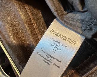 Zadig  Voltaire Phlame Cuir Used Leather Pants fourth image