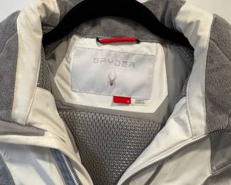 Spyder Womens White  Silver Ski Jacket Size second image