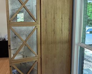 French Country Mirrored Armoire or Cabinet third image