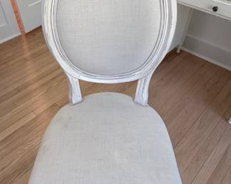 Louis XVI Style Accent Chair with Sequin Back