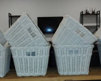 Woven HouseShaped Baskets with Lids