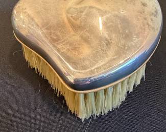 Sterling Silver HeartShaped Clothes Brush