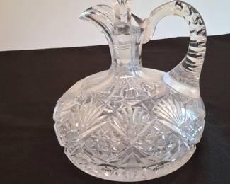Cut Crystal Cruet with Handle