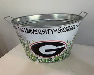 University of Georgia G Galvanized Metal Drink Tub