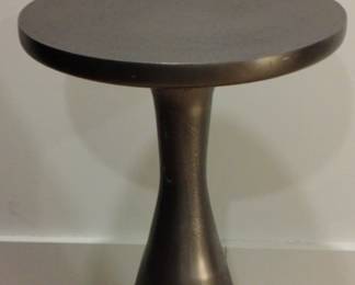 Modern Bronze Pedestal Side Table second image