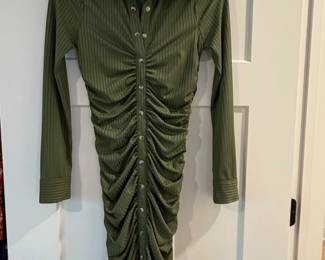 Veronica Beard Jeans Ruched Shirtdress