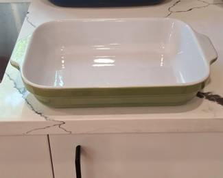 Le Creuset Stoneware Rectangular Dish  Green