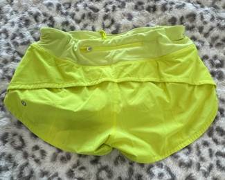 Lululemon Speed Up LowRise Shorts . Neon Yellow third image