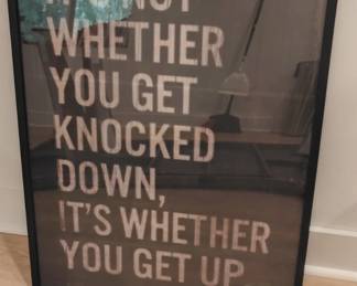 Vince Lombardi Its Not Whether You Get Knocked Down Framed Print