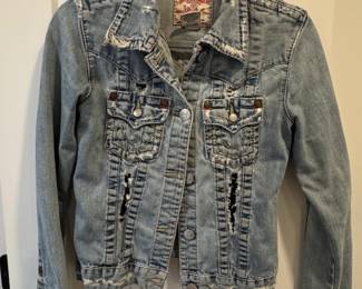 True Religion Jimmy Super T Distressed Denim Jacket