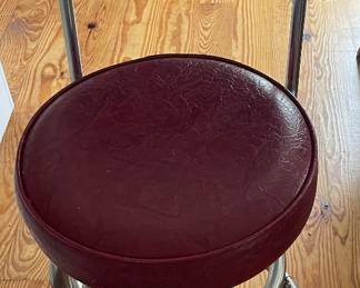 Red vinyl bar stools 