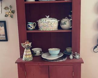 Barn red cabinet