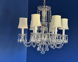 one of a pair of chandeliers 