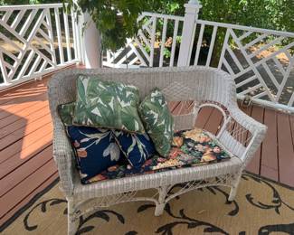 Wicker settee