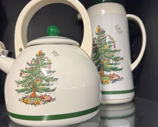 Spode Christmas tree teapot and coffee pot