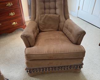 one of a pair of upholstered side chairs