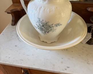 vintage pitcher and basin
