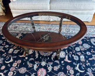 glass top coffee table