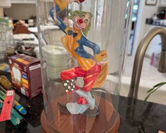 Clown under glass