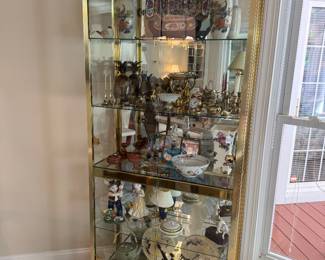 Large brass curio case