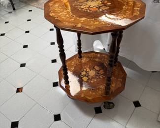 inlaid side table