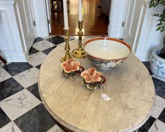 ceramic roses, Asian bowl