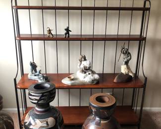 Baker's Rack with Intuit/First Peoples Sculptures
