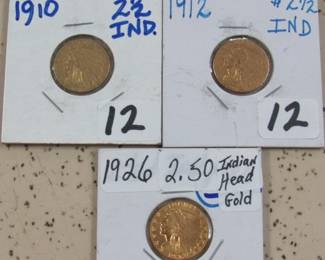 Indian Head $2.50 Gold Coins