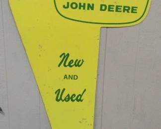 5' Tall Metal Double Sided John Deere Sign