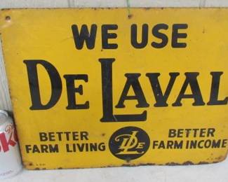 Antique Metal De Laval Sign