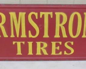 Metal Armstrong Tires Sign