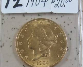 1904 Gold $20.00 Coin