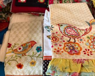 Embroidered tea towels 