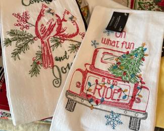 Embroidered tea towels 