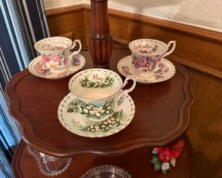 Royal Albert month tea cups