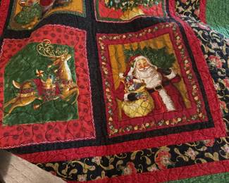 Christmas quilted throw 