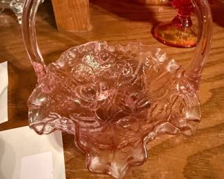 Fenton glass basket