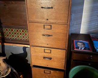 Wood File Cabinet 
