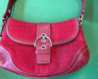 Red Coach signature bag