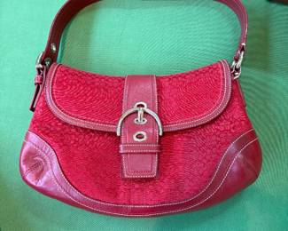Red Coach signature bag