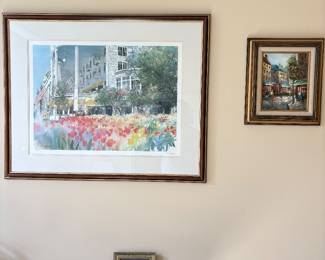 Nita Engle Lithograph from 1988 and Signed Henry Rogers painting