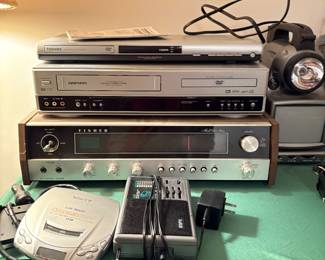 additional Fisher stereo and dual vhs dvd player
