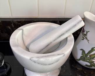 Marble Morter and Pestle