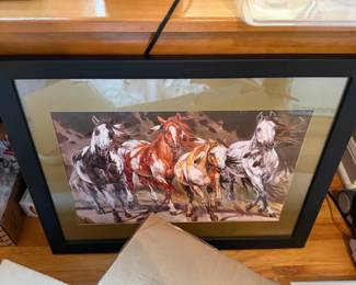 horse, stallions, art, print