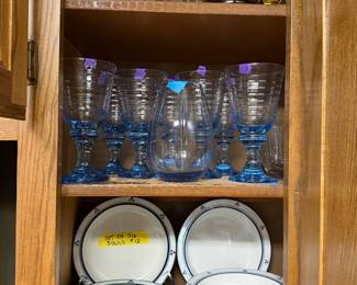 Set of beautiful bowls and glassware